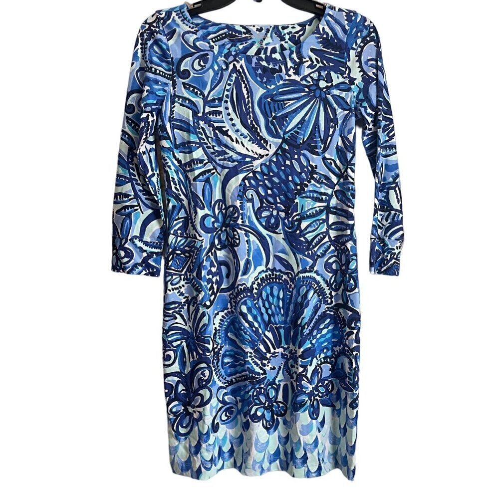 Lilly Pulitzer Hollee Dress Womens Size XXS 100% Pima Cotton Vacation Maximalist